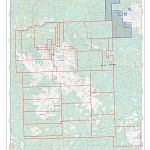 Hazelton Project Claim Map showing new claims (shaded area) April 2018